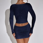 Long Sleeve T-shirt Skirt Two-piece Suit Women's Clothing