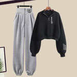 Women's Sweater Autumn Casual Sports Two-piece Suit