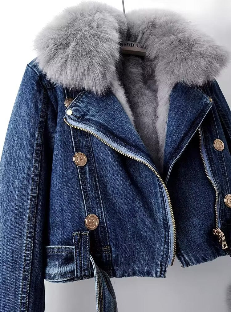 The Arctic Denim Luxe Coat