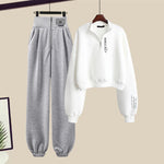 Women's Sweater Autumn Casual Sports Two-piece Suit