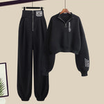 Women's Sweater Autumn Casual Sports Two-piece Suit