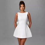 Women's Pearl Bow Fashion Slim Fit Skirt