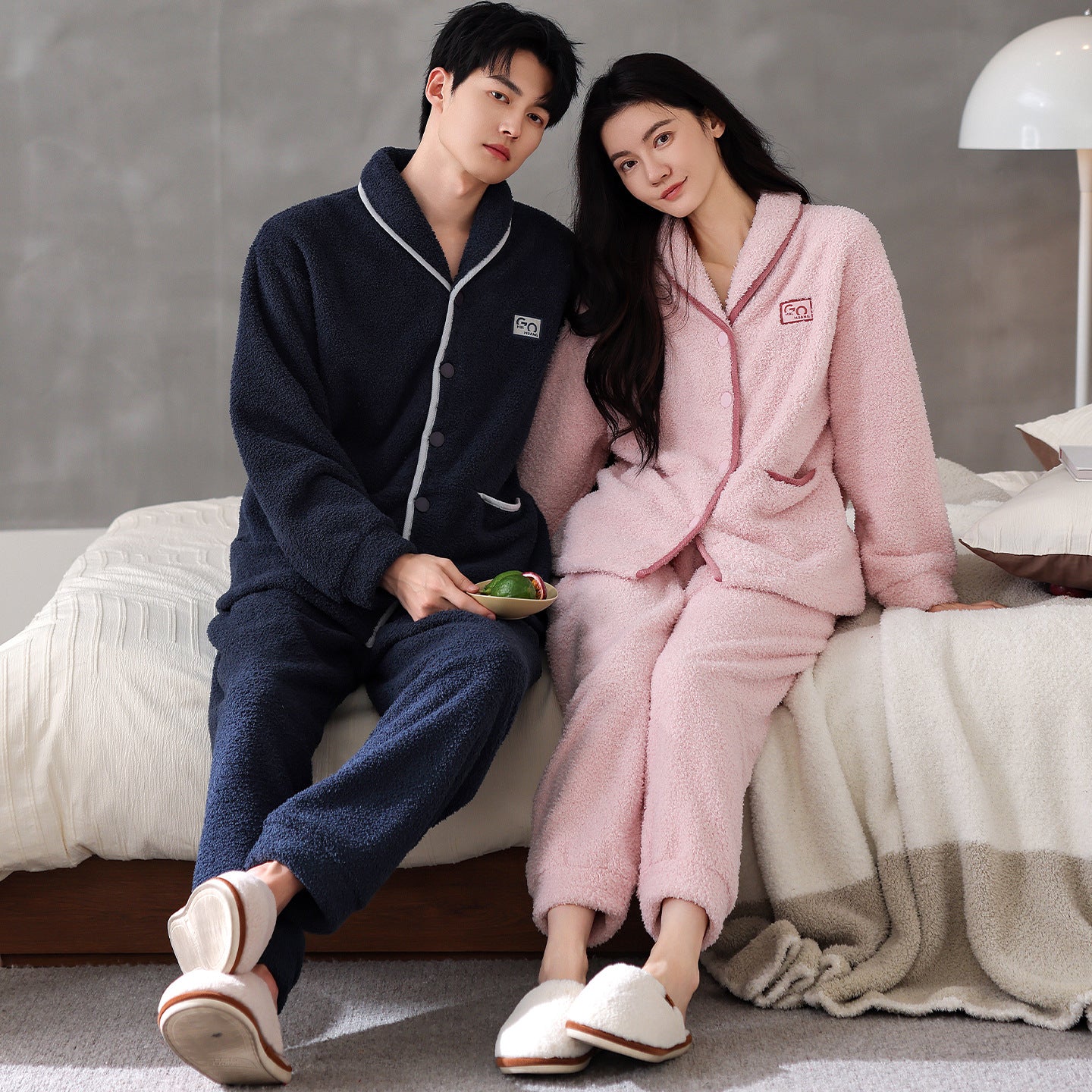Forever Us Flannel Couple Pajama Set