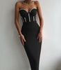 Strapless Sexy Party Elegant Bandage Dress Nail Drill