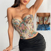 Y2K Floral Back-Tie Tube Top