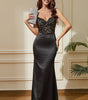 Lace High Waist Long Dress Deep V Strap Fishtail Gown
