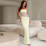 Y2K Lace Suspender Maxi Dress – Sexy Party & Evening Wear for Women