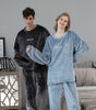 Flannel Pajamas Sets Winter Home Clothes For Women Men Sleepwear Couple
