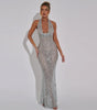Women's Fashionable Sequins Halter Fishtail Dress