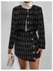 Heavy Industry Knitting Classic Style Jacket Half Body Skirt Outfit