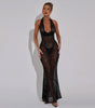 Women's Fashionable Sequins Halter Fishtail Dress