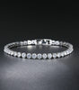 round single row full diamond gold tennis bracelet,