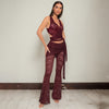 Women's Slim Fit V-neck Sling Vest Sheath Suit