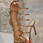The Serpentine Glam Wrap Heels