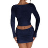 Long Sleeve T-shirt Skirt Two-piece Suit Women's Clothing