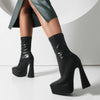 Women's Thick Heel Super High Heel Platform Booties