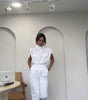 Shoulder Slimming Waist-slimming Belt Decoration Blouse And Pants