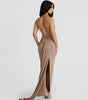 Backless Slim Fit Halter Dress with Fish-Tail Skirt