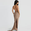 Backless Slim Fit Halter Dress with Fish-Tail Skirt