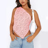 Lace Backless Asymmetrical Summer Top