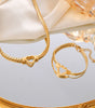 Personalized Titanium Love Necklace & Bracelet – Non-Fading Jewelry for Women