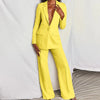Women’s 2-Piece Blazer Suit Set – Long Sleeve Blazer & Pants