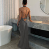 Backless Slim Fit Halter Dress with Fish-Tail Skirt