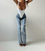 Mode Damen Kleidung Lose Gerade geschnittene Strass Jeans Mit Design Sinn