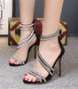 Rhinestone stiletto heels