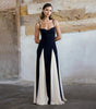 Modisches Sling-Kleid mit Farbkontrasten für Damen