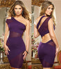 Sleeveless One Shoulder Party Mini Dress