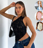 Lace Backless Asymmetrical Summer Top