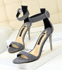Korean fashion metal high heels