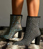 Rhinestone High Heel Boots