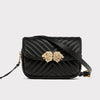 One-shoulder small square bag stitched crossbody bag