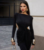 Women's Sexy Hot Girl Back Hollow-out Slim-fit Long Sleeve Dress