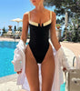 Women's Contrast Color One-piece Swimsuit Bikini