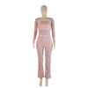 European And American Fashion Lace Tube Top Bootcut Pants Sexy Three-piece Suit