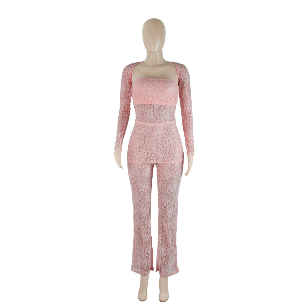 The Riviera Lace Three-Piece Set