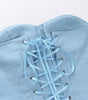Y2K Back-Tie Denim Corset Top
