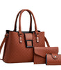 Three-Piece Textured Women's Crossbody Bag Set