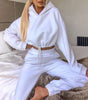 Two-Piece Tracksuit with Hoodie - Women's Casual Fitness Sportswear