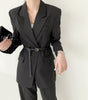 Short French Suit with Belt