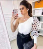 Sexy Mesh One-Shoulder Polka Dot Top – Summer Streetwear