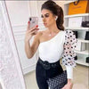 Sexy Mesh One-Shoulder Polka Dot Top – Summer Streetwear