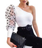 Sexy Mesh One-Shoulder Polka Dot Top – Summer Streetwear