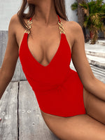 Sexy One-Piece Swimsuit – Solid Color Monokini