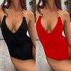 Sexy One-Piece Swimsuit – Solid Color Monokini