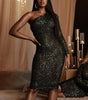 One-Shoulder Sequin Evening Dress – Sexy & Elegant