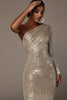 One-Shoulder Sequin Evening Dress – Sexy & Elegant